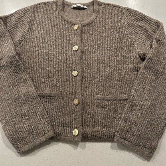 Abercrombie & Fitch Taupe Knit Sweater - Picture 1 of 5